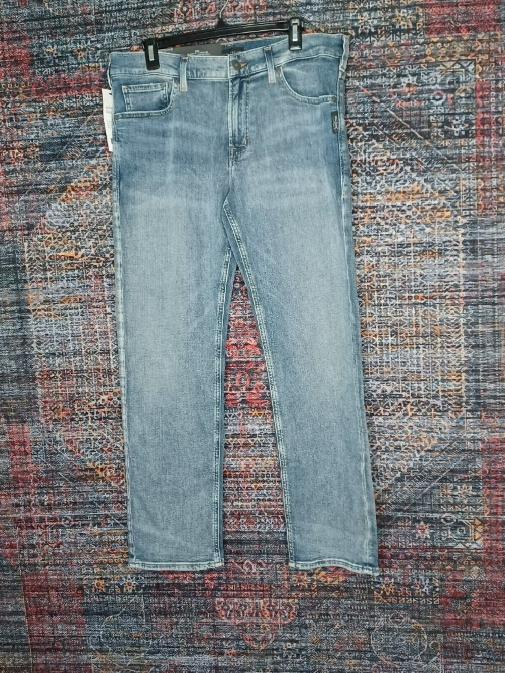 Silver Jeans mens medium wash distressed Eddie relaxed fit tapered 32x30 NWT